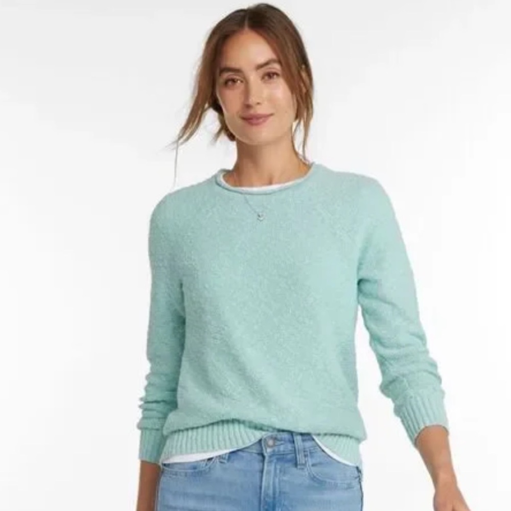 LL Bean Womens Midweight Cotton Slub Rollneck Pullover NWT Medium
